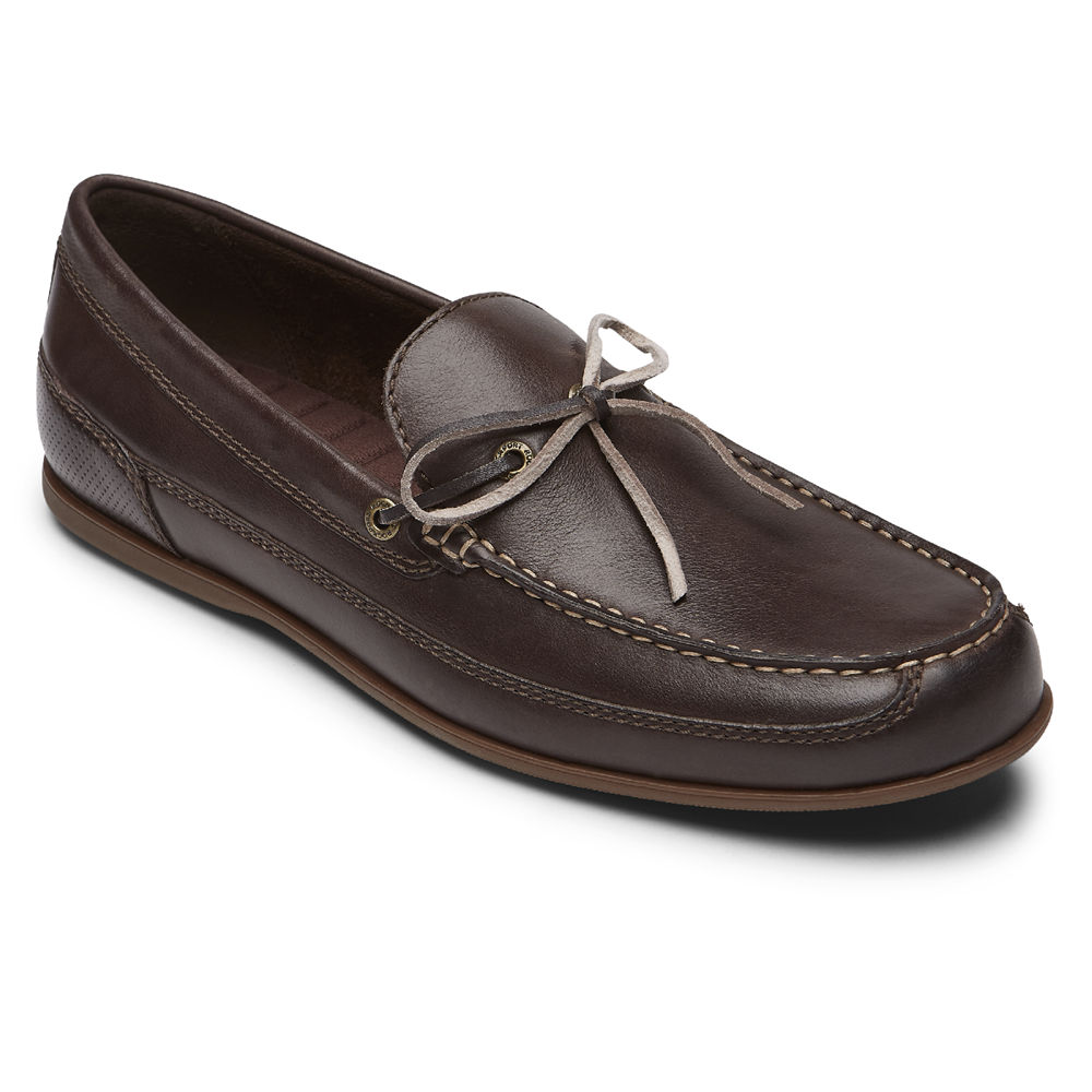 Rockport Singapore Mens Loafers - Malcom Tie Brown - BI6759218